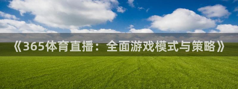 nba袋鼠直播在线观看：《365体育直播：全面游戏模式与策略》
